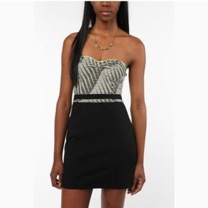 Silence + Noise strapless mini dress / NYE dress!